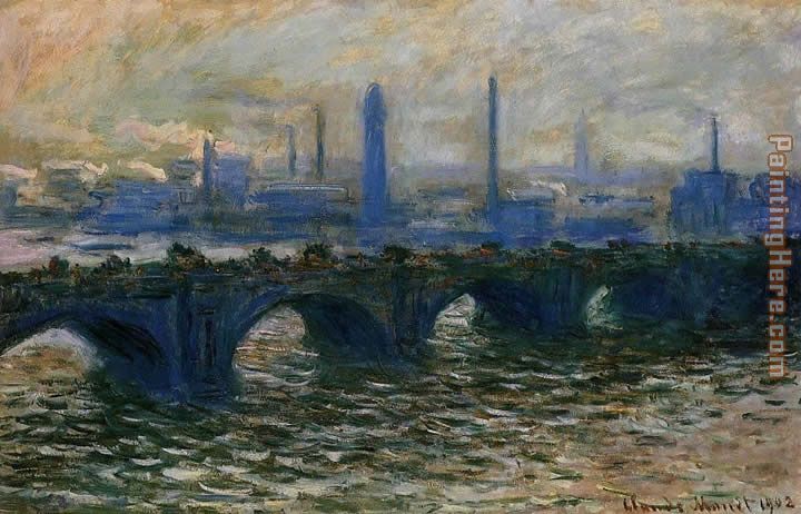 Waterloo Bridge Misty Morning painting - Claude Monet Waterloo Bridge Misty Morning art painting
